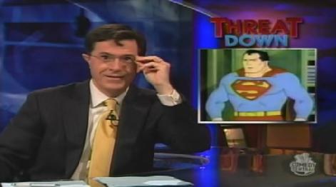 Colbert imitates Superman