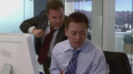 Ari about to punch Lloyd in the head